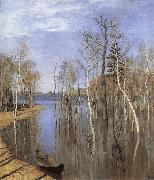 Isaac Levitan Springtime Flood oil on canvas